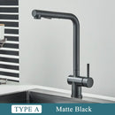 Modern brushed nickel kitchen faucet with dual spray nozzle