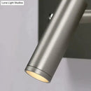 Modern brushed nickel led dimmable reading wall light bedroom