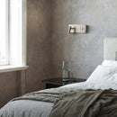Modern brushed nickel led dimmable reading wall light bedroom