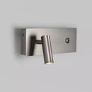 Modern brushed nickel led dimmable reading wall light bedroom