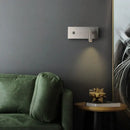 Modern brushed nickel led dimmable reading wall light bedroom