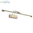Modern brushed nickel led vanity light bathroom mirror fixture