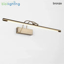 Modern brushed nickel led vanity light bathroom mirror fixture