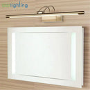 Modern brushed nickel led vanity light bathroom mirror fixture