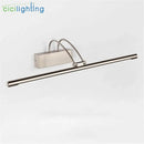 Modern brushed nickel led vanity light bathroom mirror fixture