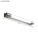 Modern brushed nickel led vanity wall light bathroom warm white light