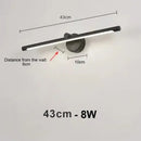 Modern brushed nickel led wall lamp bathroom light with motion sensor