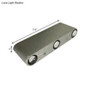 Modern brushed nickel led wall lamp bedroom rectangular bulb included