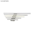 Modern brushed nickel led wall light fixture bathroom vanity sconce
