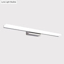 Modern brushed nickel linear acrylic vanity mirror light bathroom