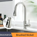 DecorBites™ Brushed Nickel Pull Out Kitchen Faucet with Stream Sprayer Head