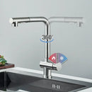 Modern brushed nickel pull out kitchen faucet stainless steel tap