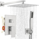 Modern brushed nickel rainfall shower faucet set bathroom fixture