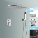 Modern brushed nickel rainfall shower faucet set bathroom with tub spout