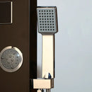 DecorBites™ Brushed Nickel Shower Panel with LED Display, Rainfall Head, Jets