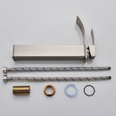 Modern brushed nickel single lever waterfall basin faucet bathroom