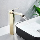 Modern brushed nickel single lever waterfall basin faucet bathroom