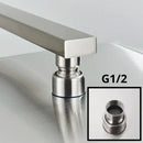 Modern brushed nickel square rainfall shower head bathroom sprayer