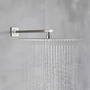 Modern brushed nickel square rainfall shower head bathroom sprayer