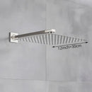 Modern brushed nickel square rainfall shower head bathroom sprayer