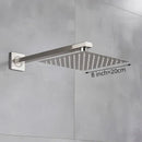 Modern brushed nickel square rainfall shower head bathroom sprayer