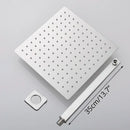 Modern brushed nickel square rainfall shower head bathroom sprayer