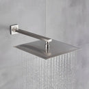 Modern brushed nickel square rainfall shower head bathroom sprayer