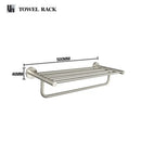 DecorBites™ Brushed Nickel Stainless Steel Bathroom Hardware Set Towel Bar Ring Holder Robe Hook