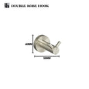 DecorBites™ Brushed Nickel Stainless Steel Bathroom Hardware Set Towel Bar Ring Holder Robe Hook
