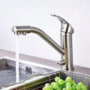 Modern brushed nickel water purification kitchen faucet
