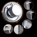 Modern brushed nickel waterfall rain shower panel bathroom spa jet