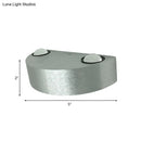 Modern brushed silver led flush mount wall light outdoor sconce