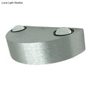 Modern brushed silver led flush mount wall light outdoor sconce