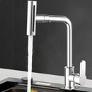 Modern brushed stainless steel kitchen faucet with rotation sprayer