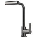 Modern brushed stainless steel kitchen faucet with rotation sprayer