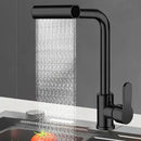Modern brushed stainless steel kitchen faucet with rotation sprayer
