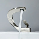 Modern brushed stainless steel waterfall basin faucet bathroom tap