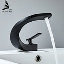 Modern brushed stainless steel waterfall basin faucet bathroom tap