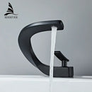 Modern brushed stainless steel waterfall basin faucet bathroom tap