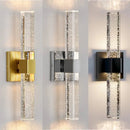 Modern bubble crystal led wall sconces for bathroom mirrors