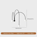 Modern burgundy iron glass led wall light for living room