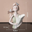 DecorBites™ Butterfly Girl Resin Sculpture Vase Modern Home Decor Statues