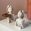 DecorBites™ Butterfly Girl Resin Sculpture Vase Modern Home Decor Statues
