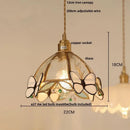 Modern butterfly pink led pendant lamp bedroom stained glass decor