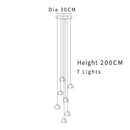 Modern cascading decorbites crystal ball chandelier living room light