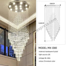 Modern cascading decorbites crystal chandelier for living room