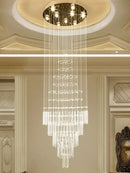 Modern cascading decorbites crystal chandelier for living room
