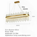 Modern cascading gold crystal pendant chandelier dining room led