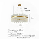 Modern cascading gold crystal pendant chandelier dining room led