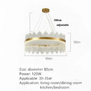 Modern cascading gold crystal pendant chandelier dining room led